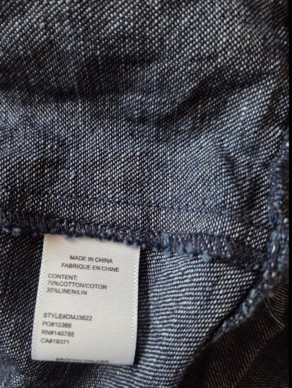 Brochu Walker Indigo Tiered Button-Down Midi Dress Missing Botton - Picture 7 of 11
